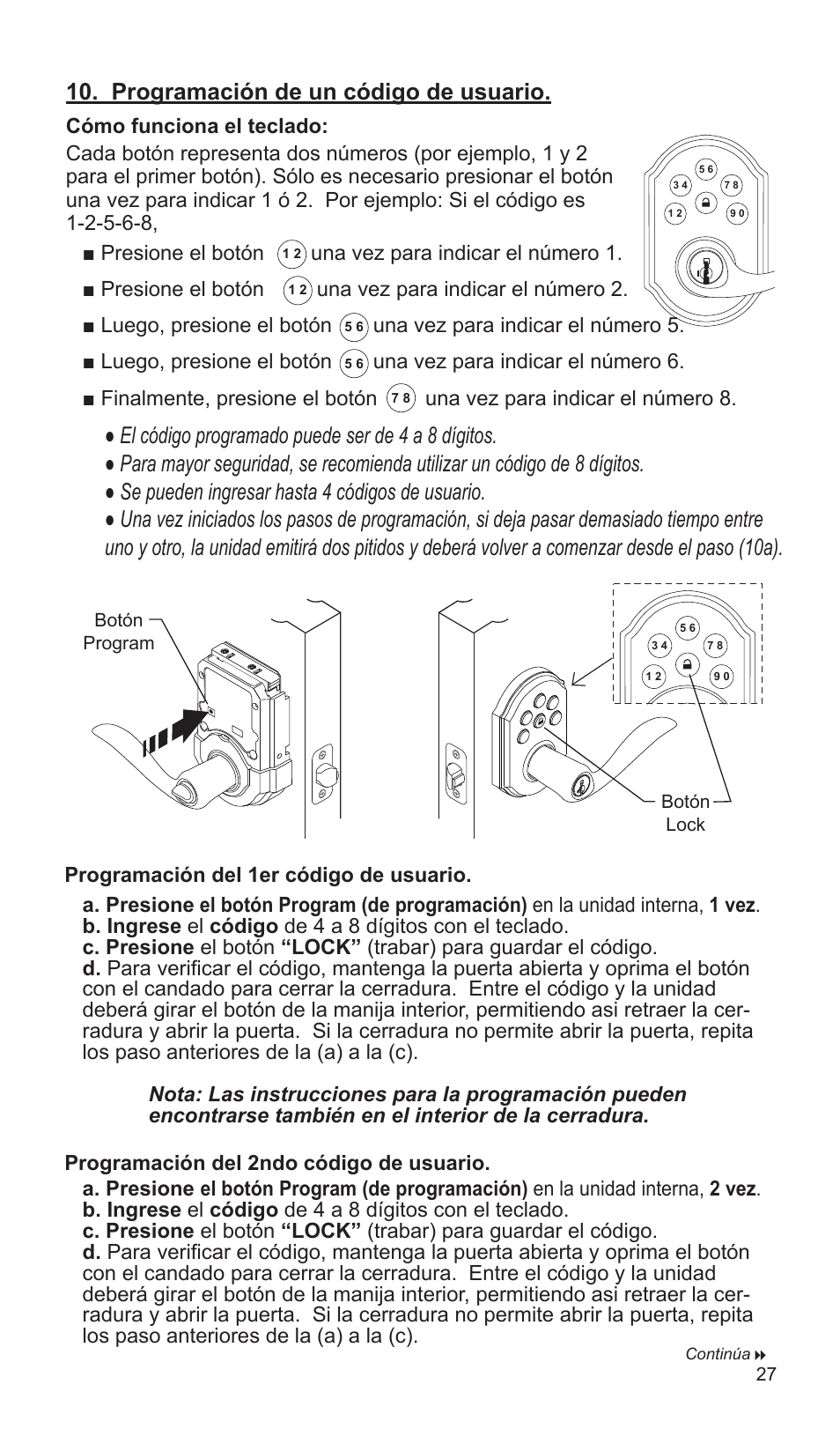 Weiser SmartCode Lever User Manual | Page 27 / 30