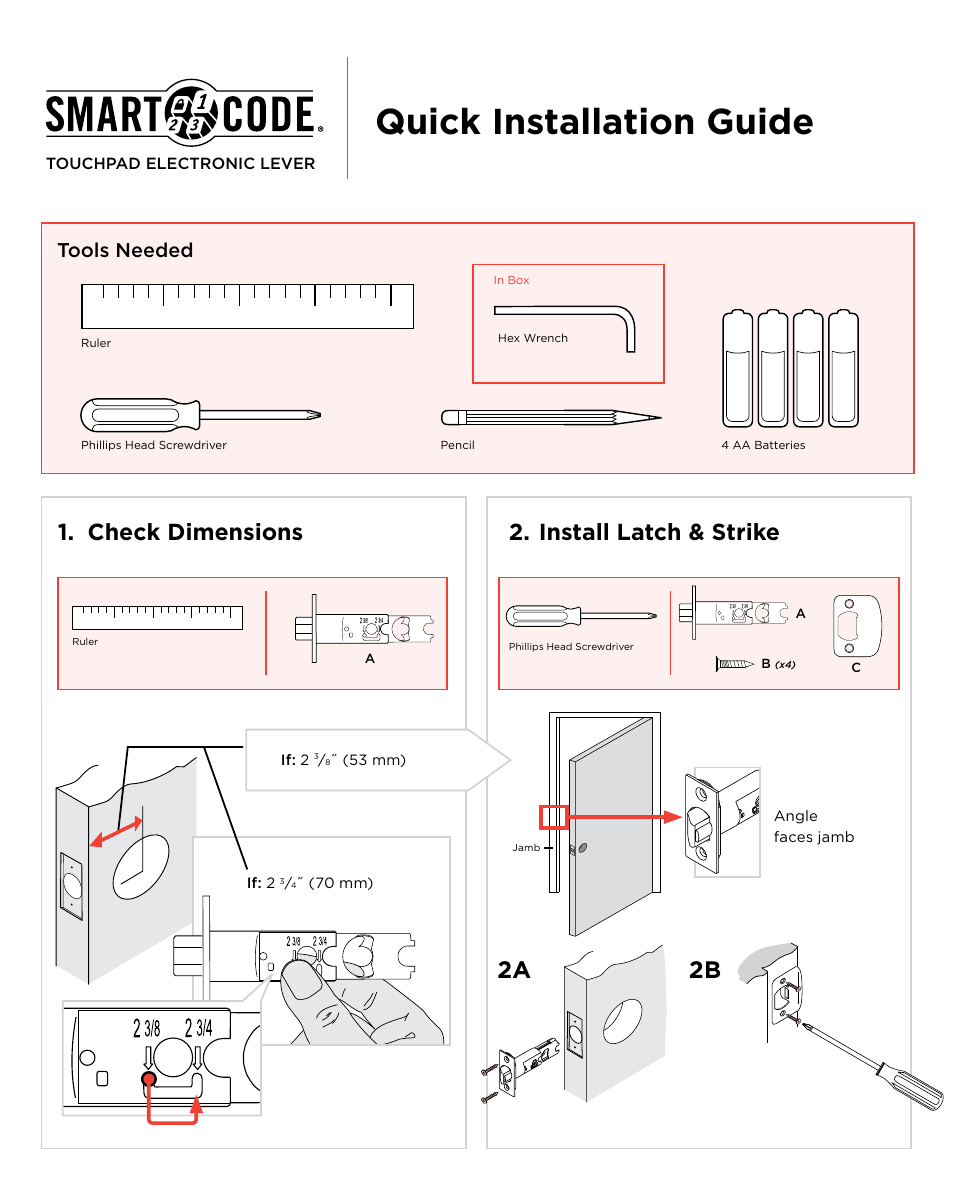 Weiser Arched Interior Style User Manual | 5 pages