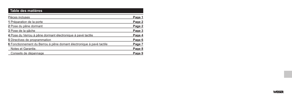 Weiser Powerbolt User Manual | Page 13 / 33