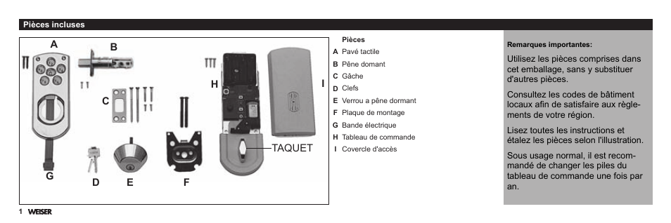 Weiser Powerbolt User Manual | Page 14 / 33