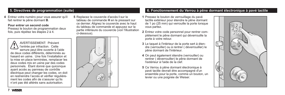 Weiser Powerbolt User Manual | Page 20 / 33