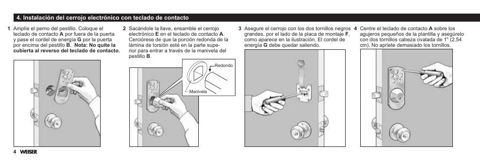 Weiser Powerbolt User Manual | Page 28 / 33