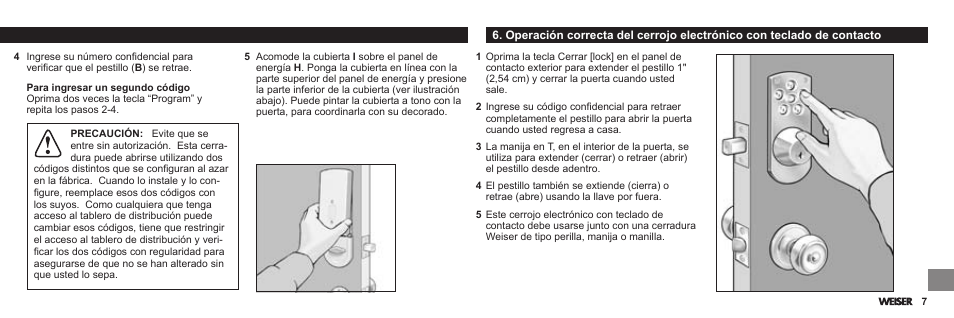 Weiser Powerbolt User Manual | Page 31 / 33