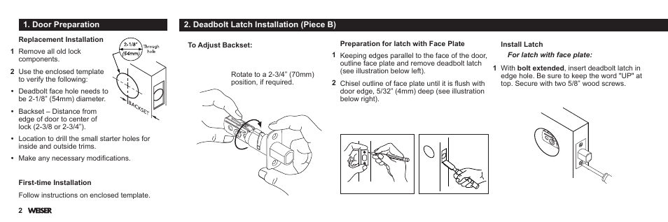 Weiser Powerbolt User Manual | Page 4 / 33