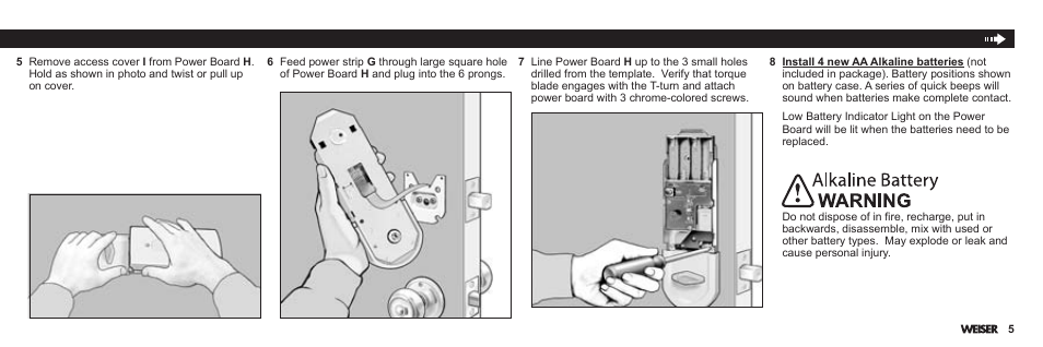 Weiser Powerbolt User Manual | Page 7 / 33