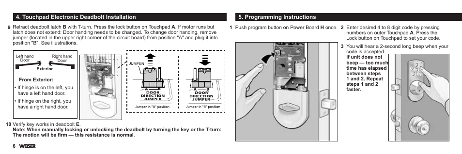 Weiser Powerbolt User Manual | Page 8 / 33