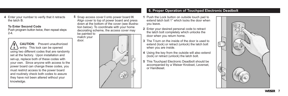 Weiser Powerbolt User Manual | Page 9 / 33