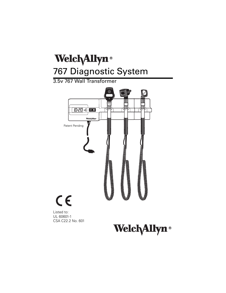 Welch Allyn 767 Diagnostic System - User Manual User Manual | 16 pages