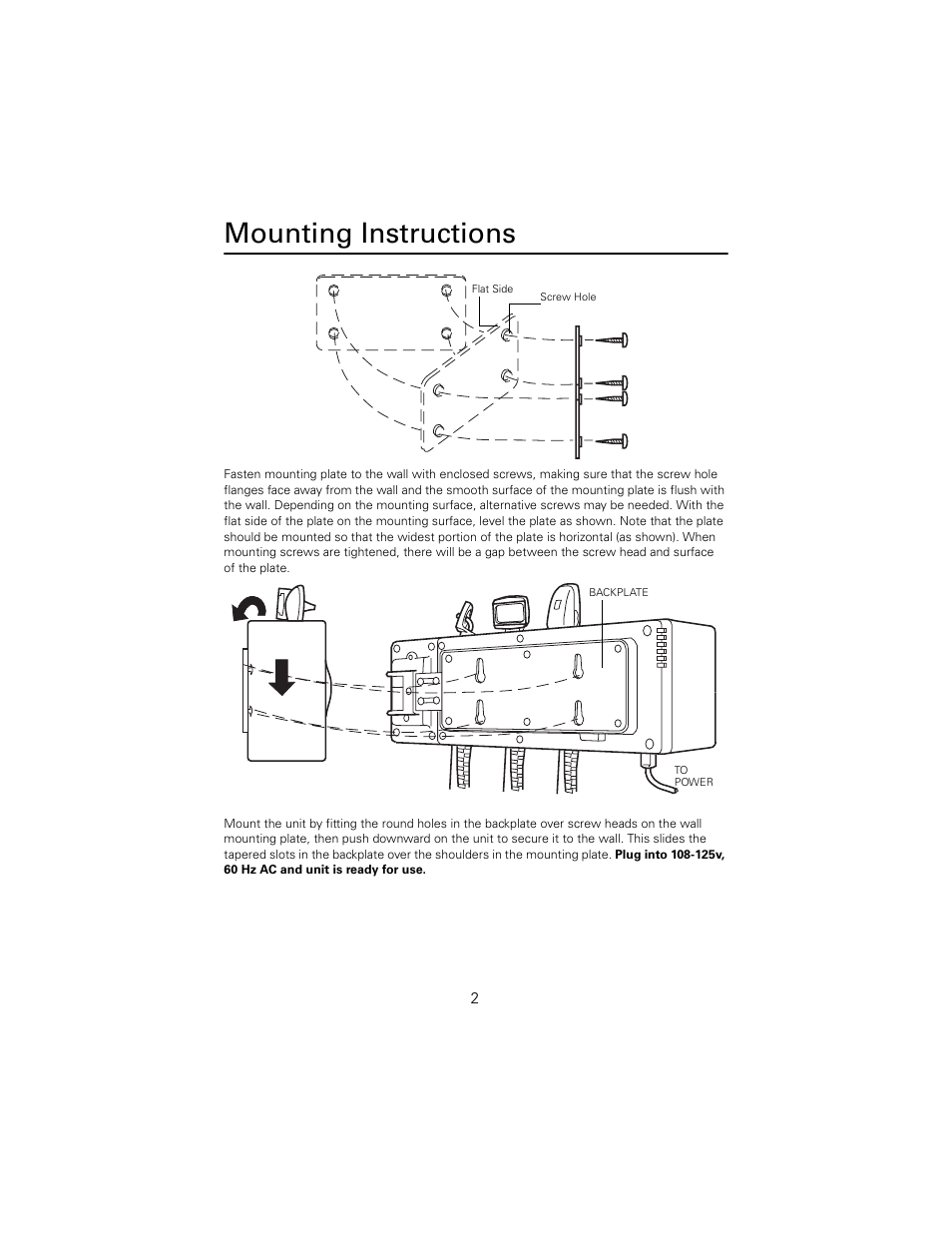 Mounting instructions | Welch Allyn 767 Diagnostic System - User Manual User Manual | Page 6 / 16