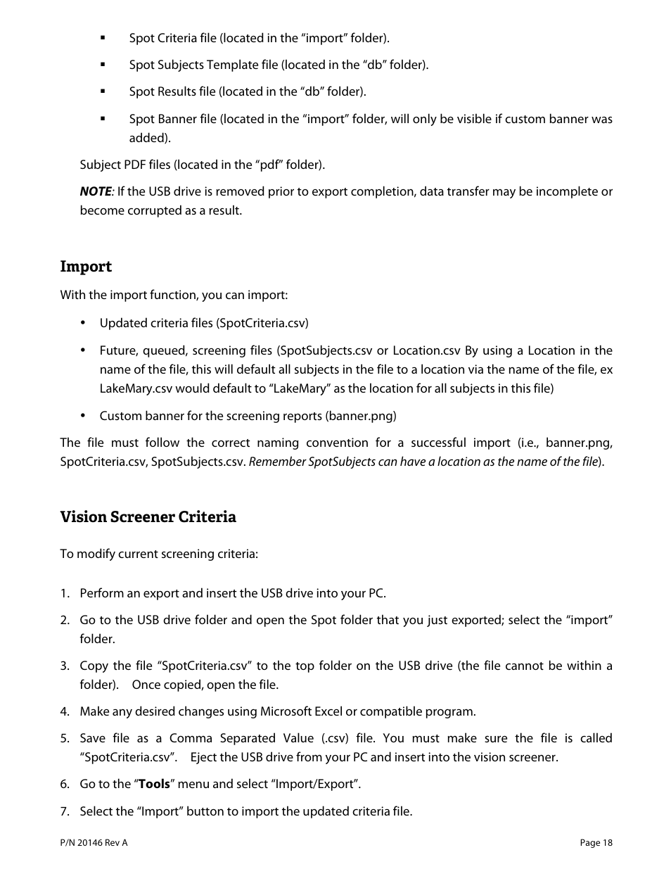 Welch Allyn VS100 Welch Allyn Vision Screener - User Manual User Manual | Page 18 / 34