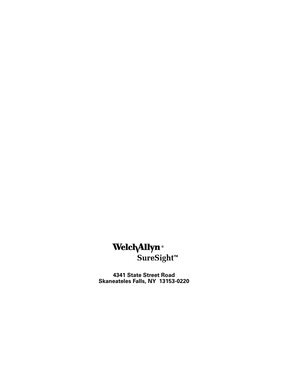 4341 state street road, Skaneateles falls, ny 13153-0220 | Welch Allyn SureSight Vision Screener - User Manual User Manual | Page 36 / 36