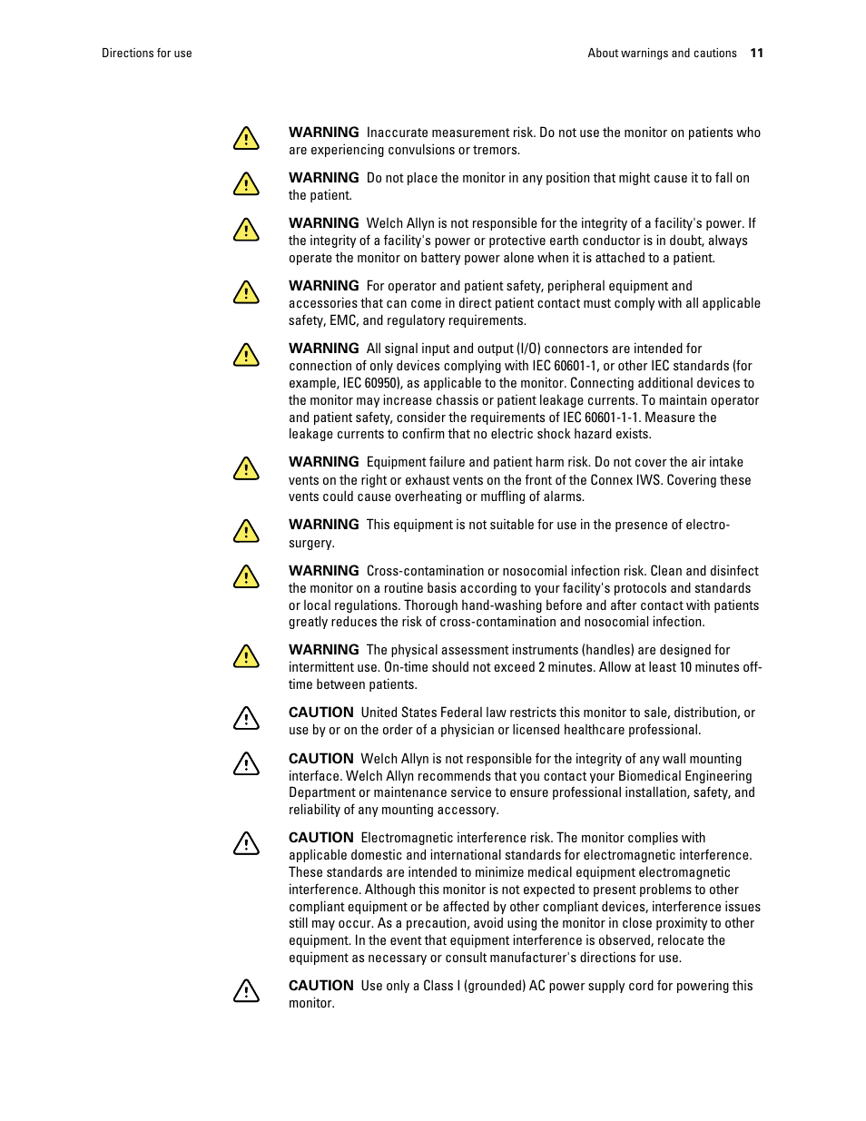 Welch Allyn Connex Integrated Wall System - User Manual User Manual | Page 17 / 161