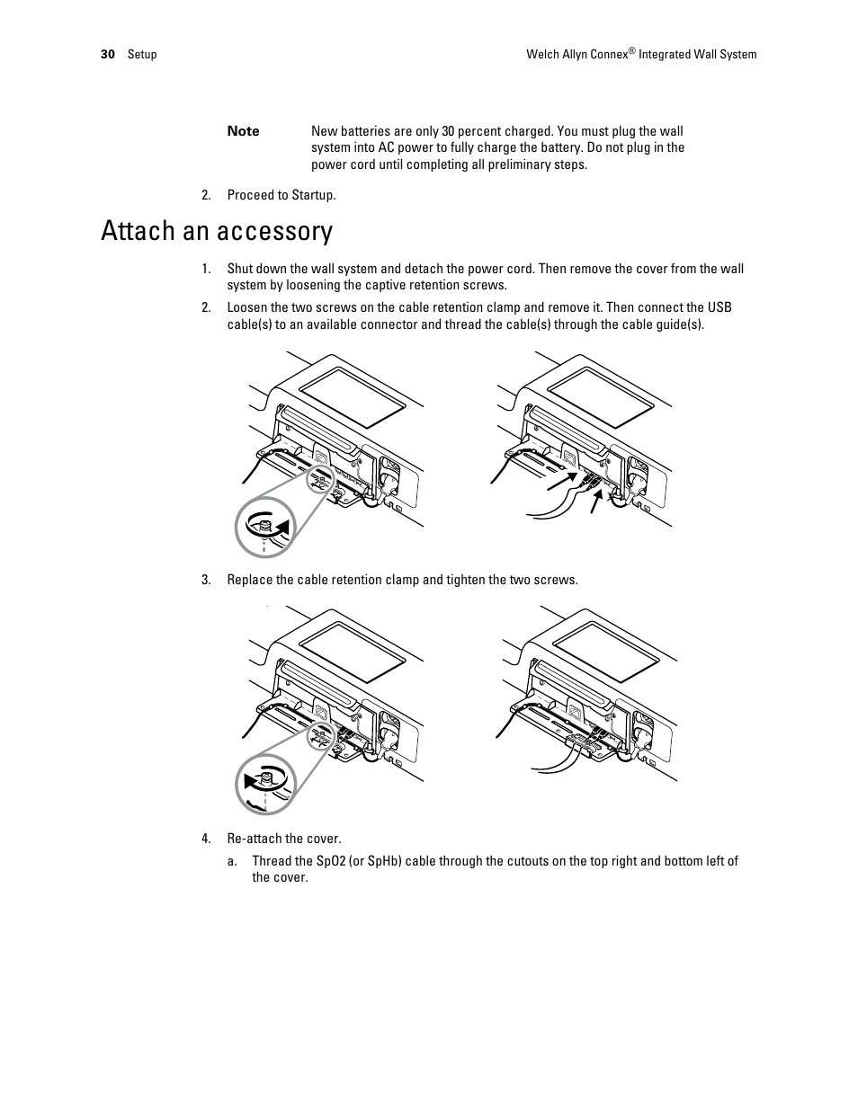 Attach an accessory | Welch Allyn Connex Integrated Wall System - User Manual User Manual | Page 36 / 161