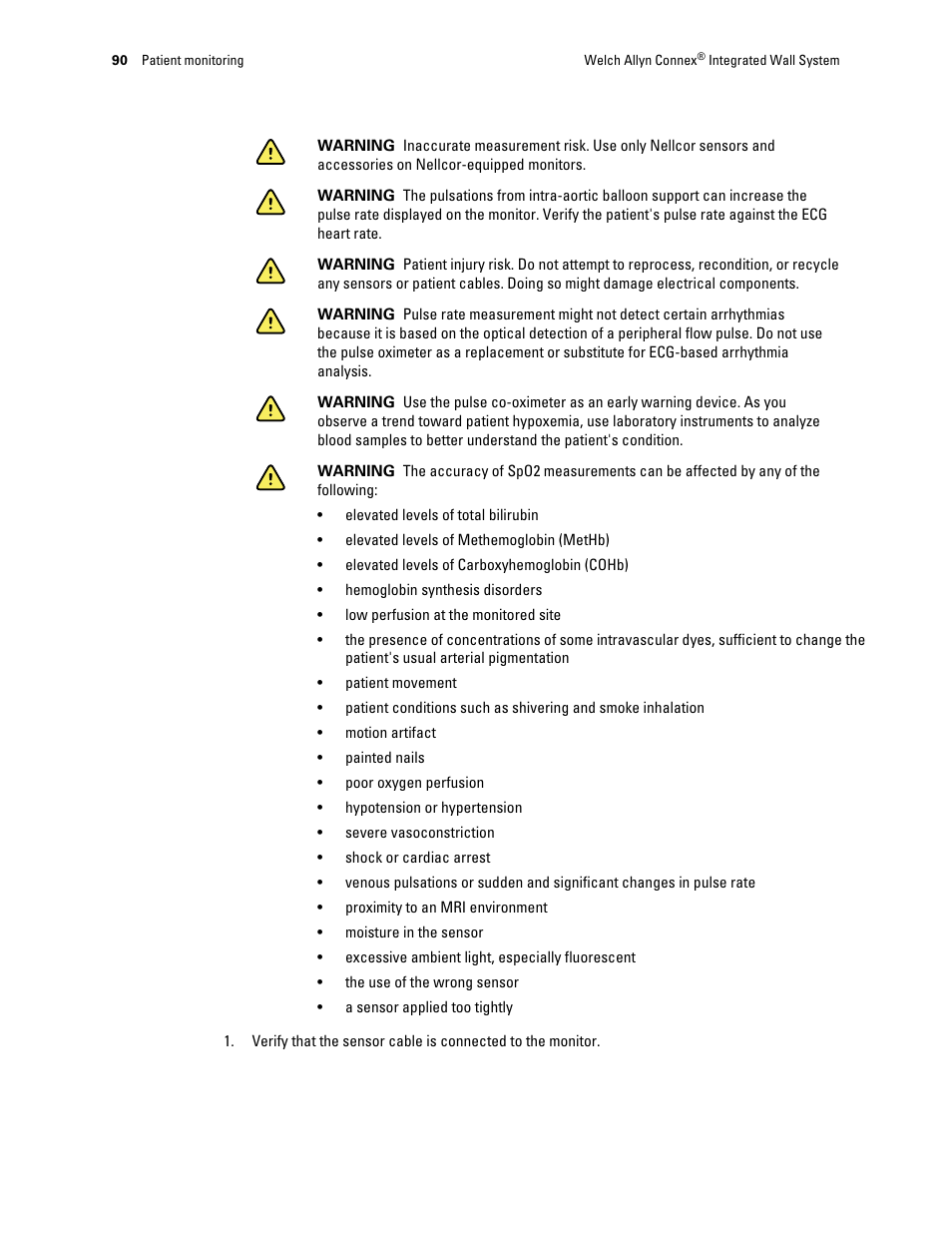 Welch Allyn Connex Integrated Wall System - User Manual User Manual | Page 96 / 161