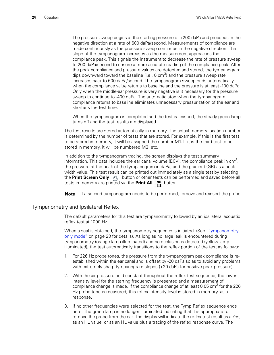 Welch Allyn TM286 Auto Tymp - User Manual User Manual | Page 28 / 72