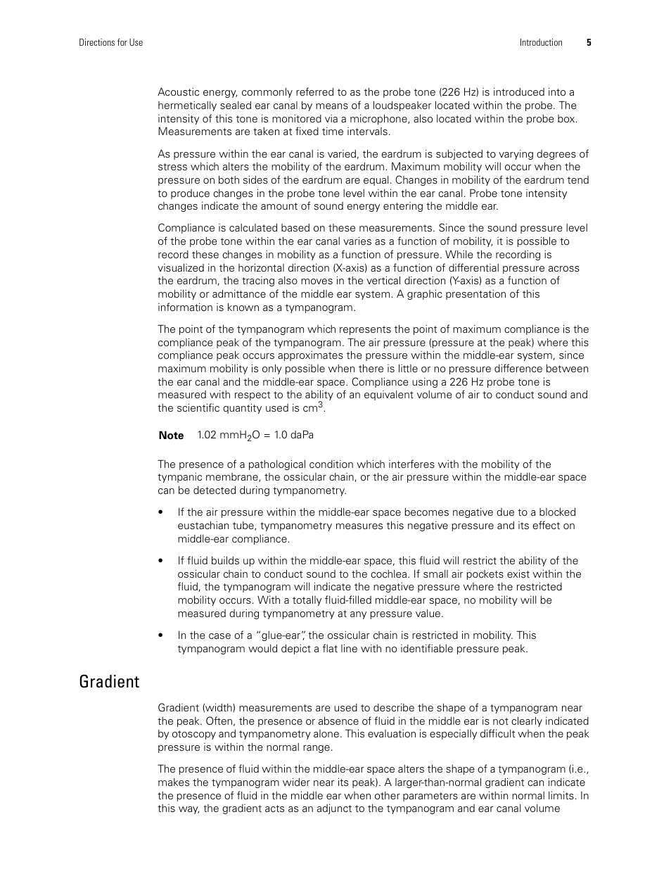 Gradient | Welch Allyn TM286 Auto Tymp - User Manual User Manual | Page 9 / 72