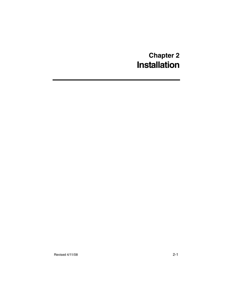 Installation, Instal, Chapter 2 | Welch Allyn TM 262 Auto Tymp - User Manual User Manual | Page 19 / 92