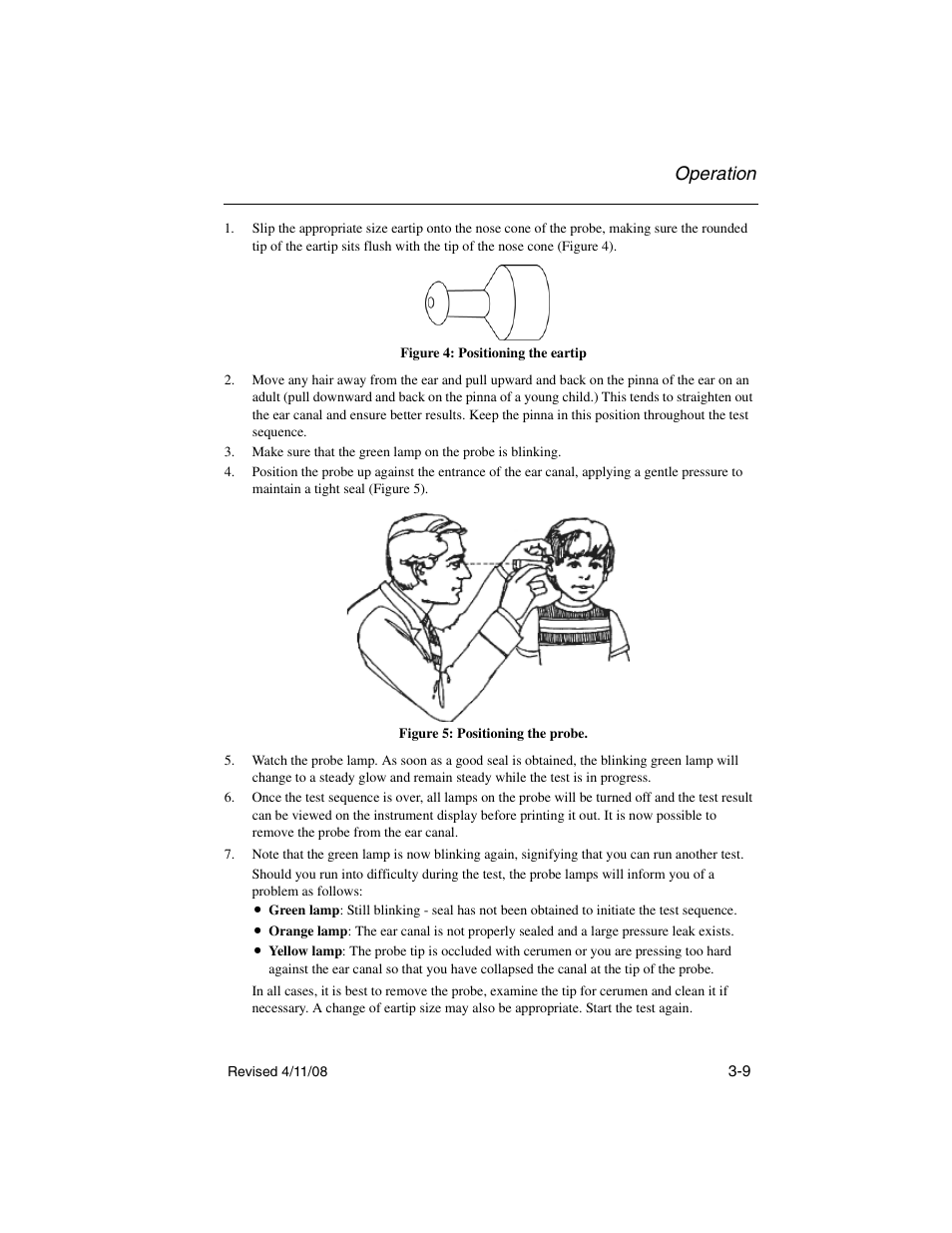 Operation | Welch Allyn TM 262 Auto Tymp - User Manual User Manual | Page 43 / 92