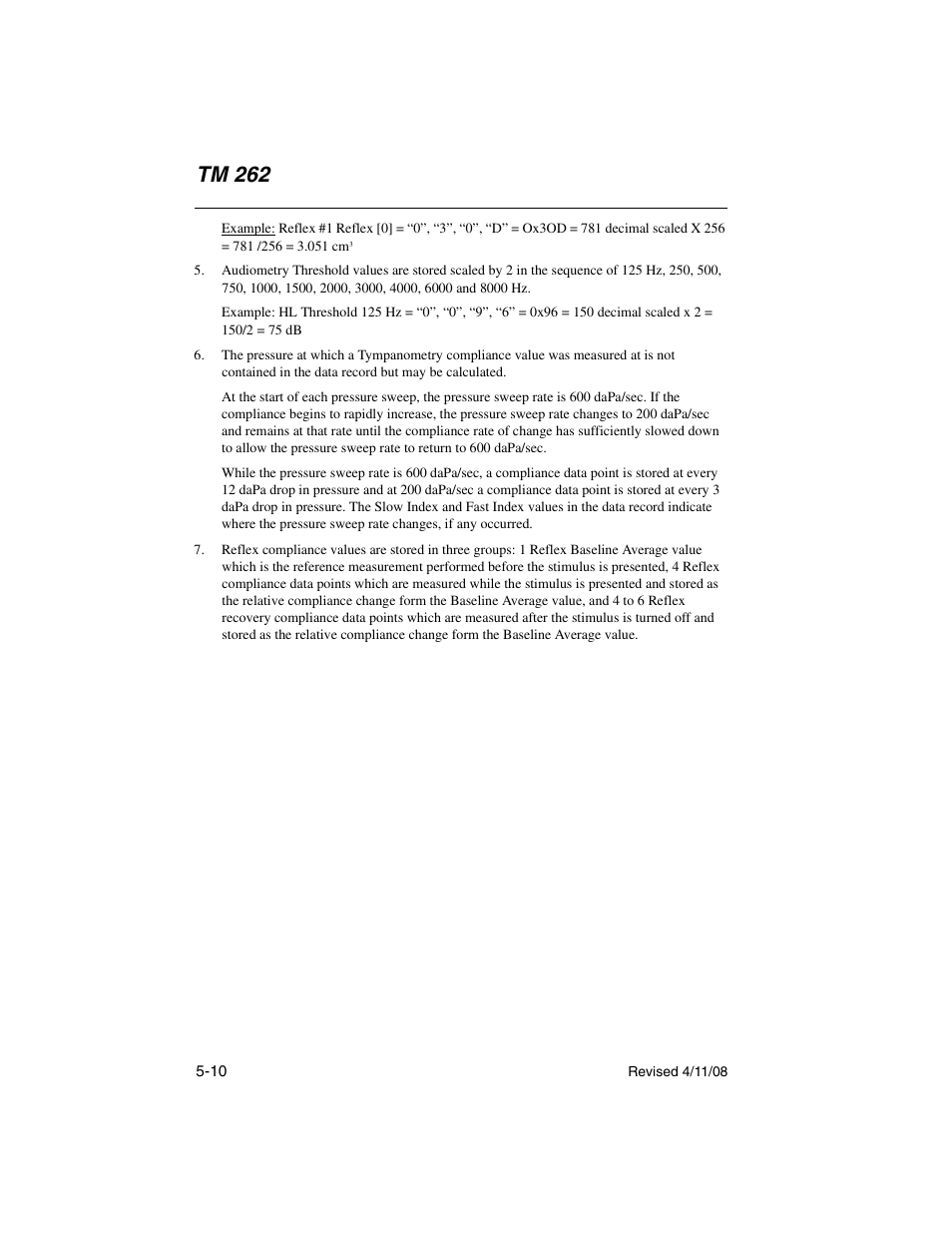 Tm 262 | Welch Allyn TM 262 Auto Tymp - User Manual User Manual | Page 76 / 92