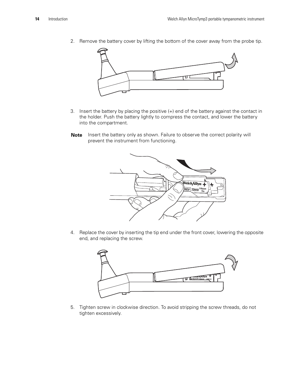Welch Allyn MicroTymp 3 portable tympanometric instrument - User Manual User Manual | Page 14 / 76