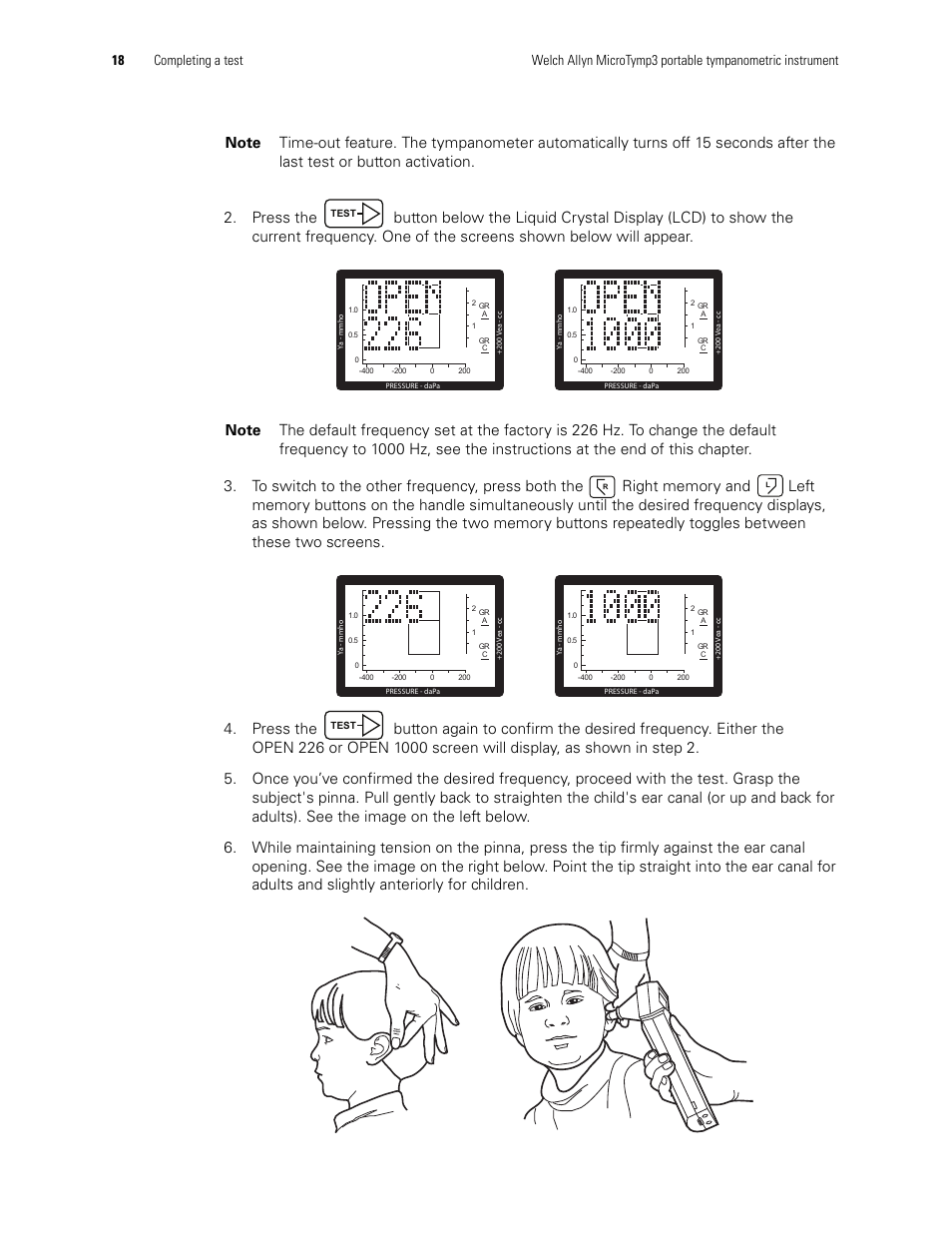 Welch Allyn MicroTymp 3 portable tympanometric instrument - User Manual User Manual | Page 18 / 76