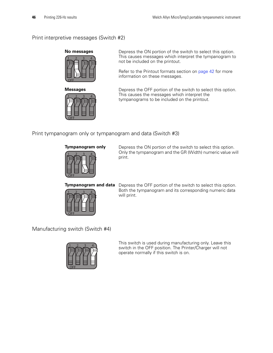 Welch Allyn MicroTymp 3 portable tympanometric instrument - User Manual User Manual | Page 46 / 76