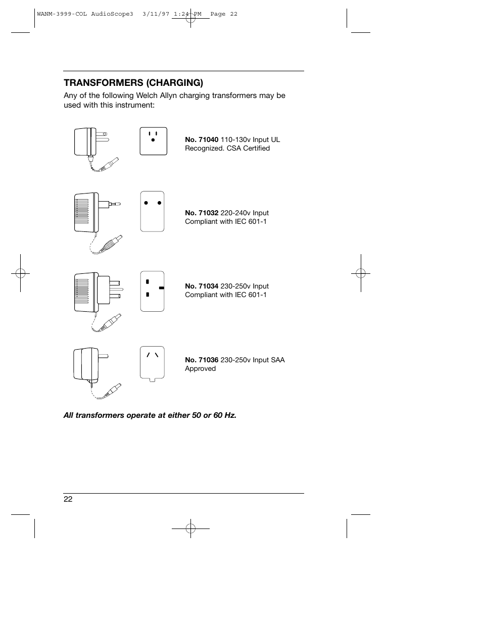 Welch Allyn Audioscope 3 Portable Screening Audiometer - User Manual User Manual | Page 24 / 32