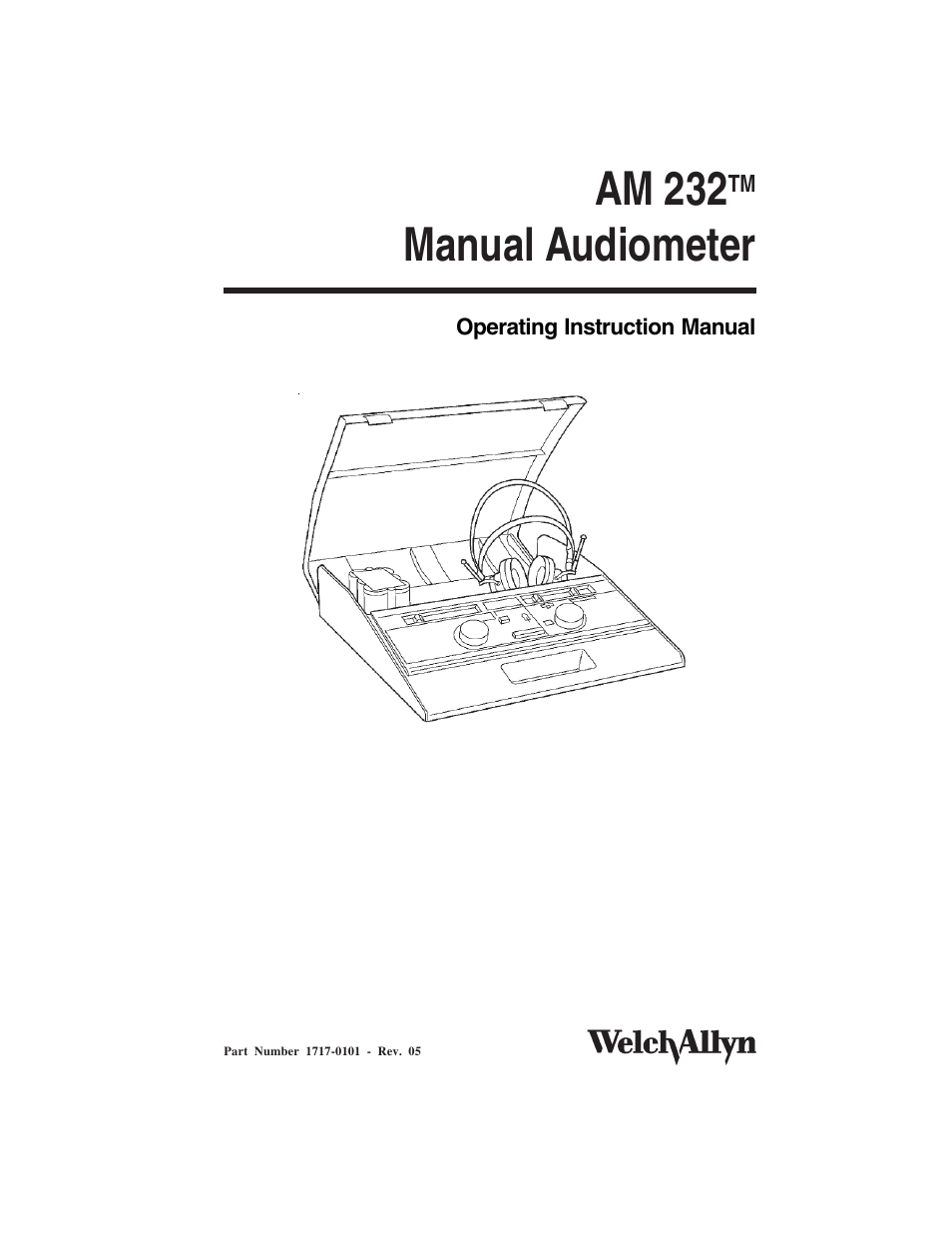 Welch Allyn AM 232 Manual Audiometer - User Manual User Manual | 38 pages