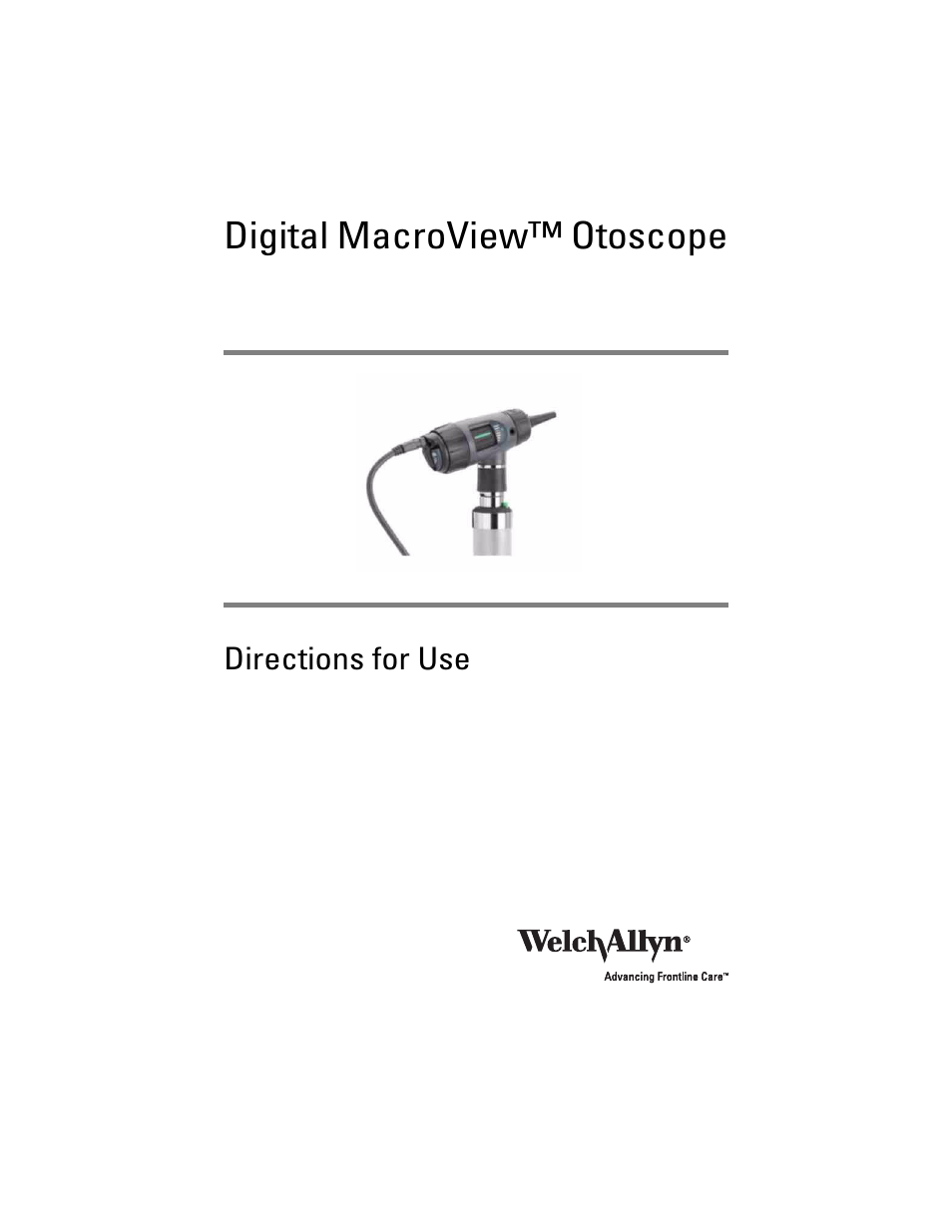 Welch Allyn Digital MacroView Otoscope - User Manual User Manual | 32 pages