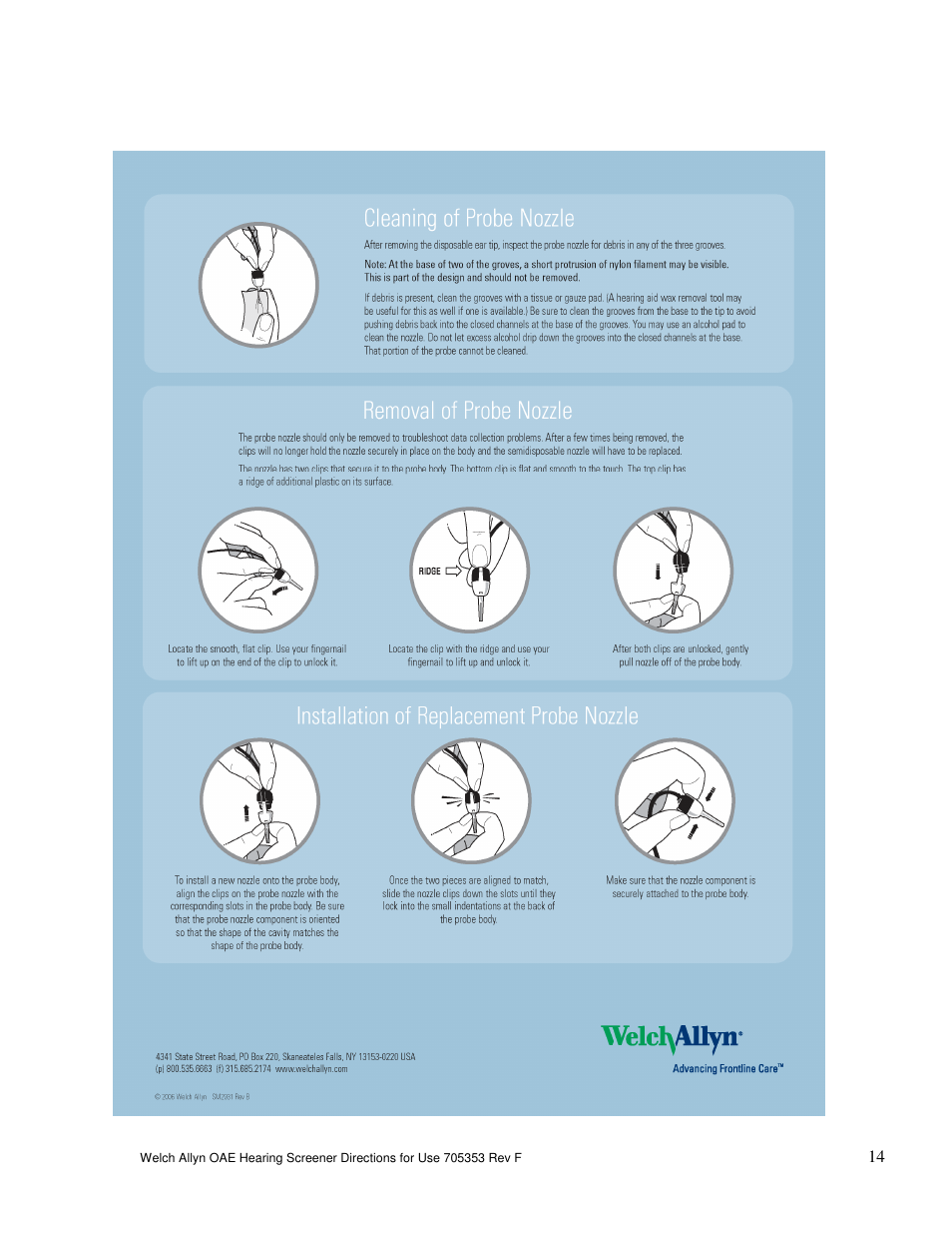 Welch Allyn OAE Hearing Screener - User Manual User Manual | Page 15 / 56