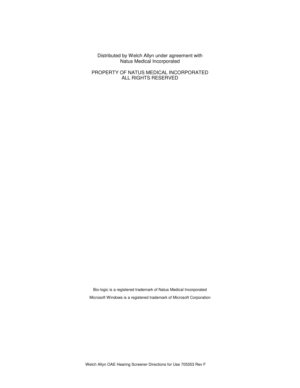 Welch Allyn OAE Hearing Screener - User Manual User Manual | Page 3 / 56