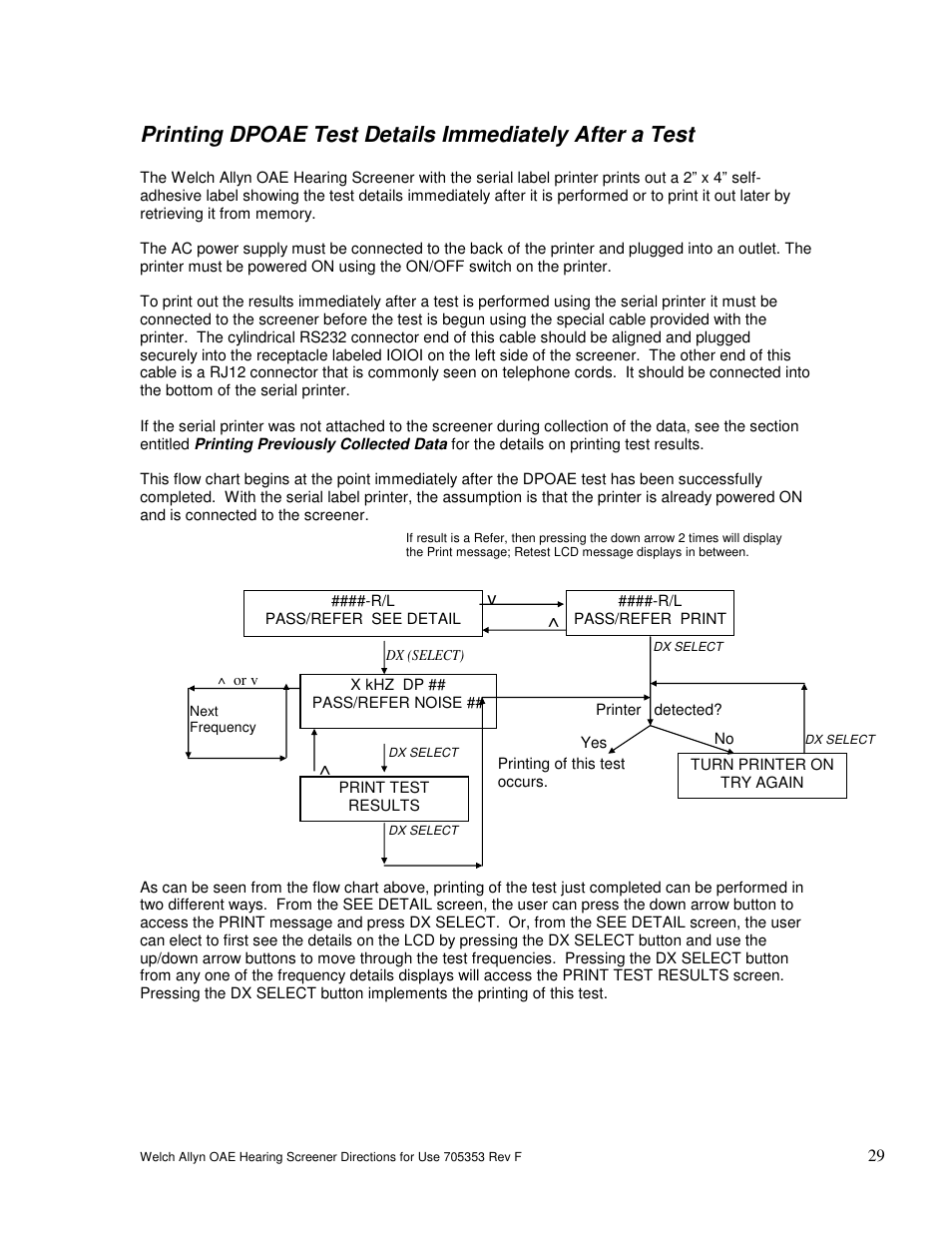 Welch Allyn OAE Hearing Screener - User Manual User Manual | Page 30 / 56