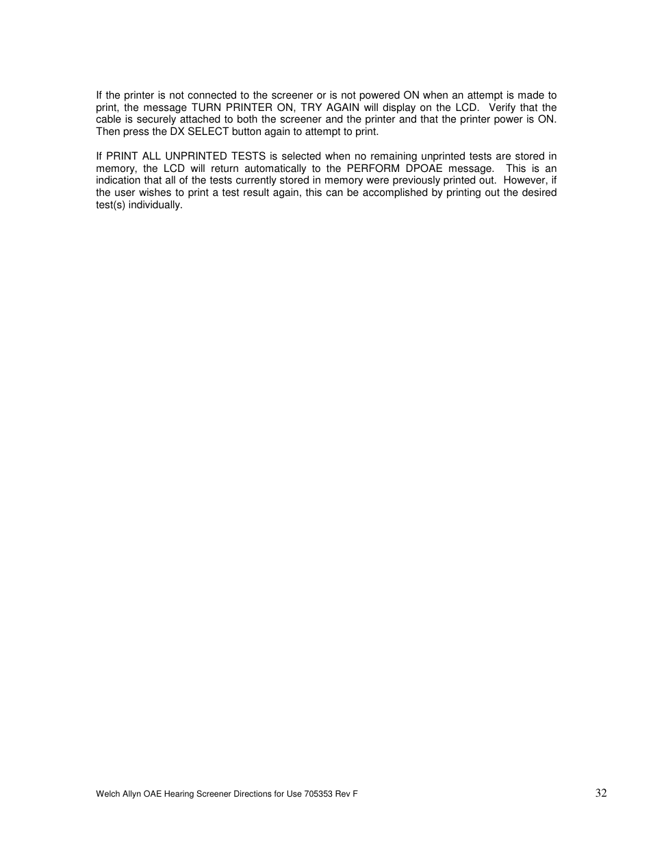 Welch Allyn OAE Hearing Screener - User Manual User Manual | Page 33 / 56