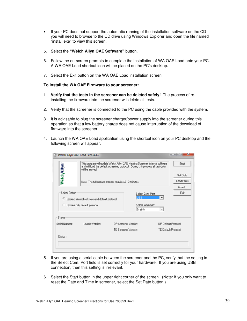 Welch Allyn OAE Hearing Screener - User Manual User Manual | Page 40 / 56