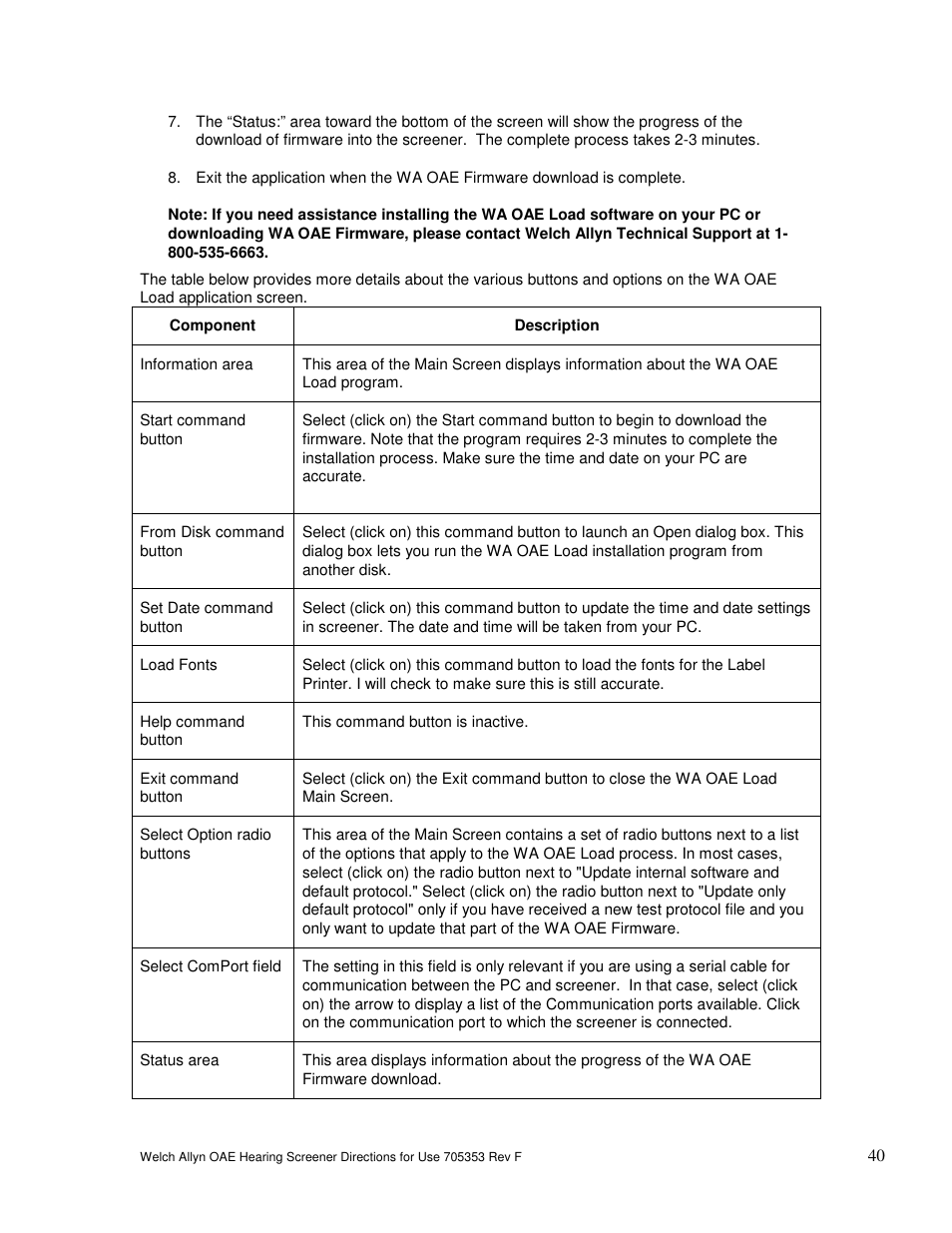 Welch Allyn OAE Hearing Screener - User Manual User Manual | Page 41 / 56