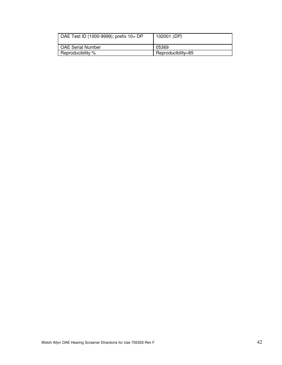 Welch Allyn OAE Hearing Screener - User Manual User Manual | Page 43 / 56