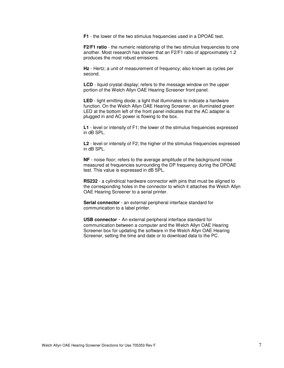 Welch Allyn OAE Hearing Screener - User Manual User Manual | Page 8 / 56