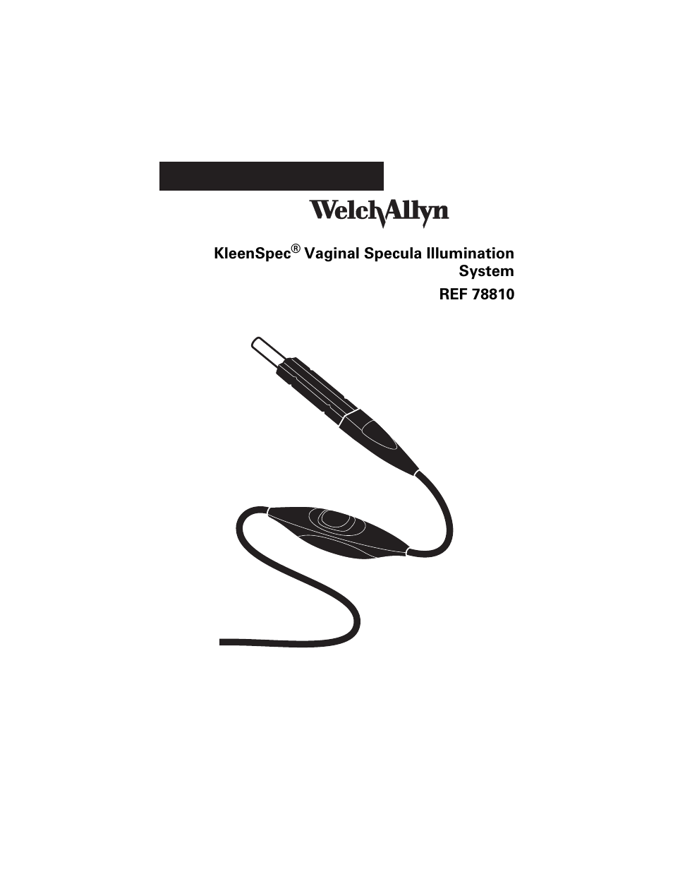 Welch Allyn KleenSpec Vaginal Specula Illumination System - User Manual User Manual | 20 pages