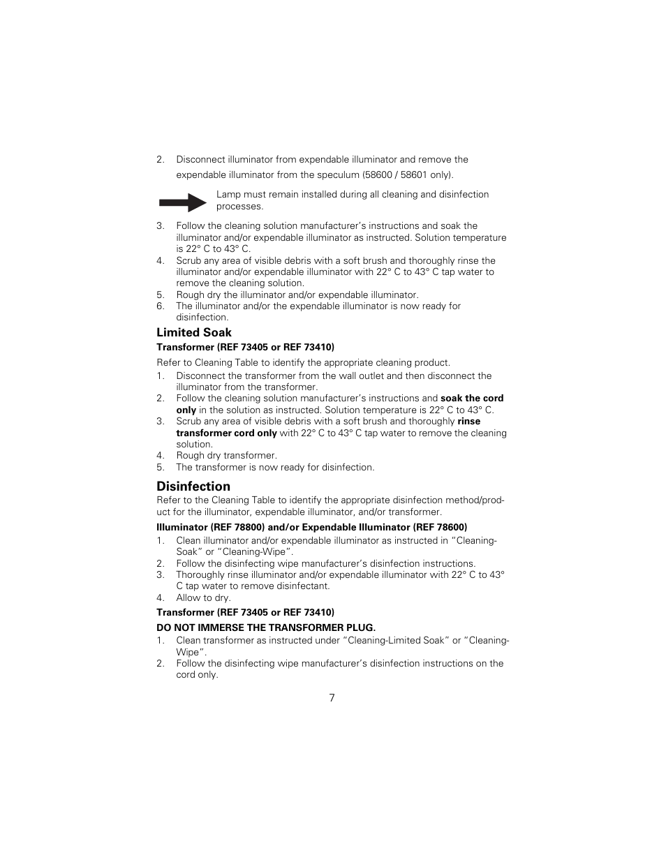 Disinfection | Welch Allyn KleenSpec Vaginal Specula Illumination System - User Manual User Manual | Page 11 / 20
