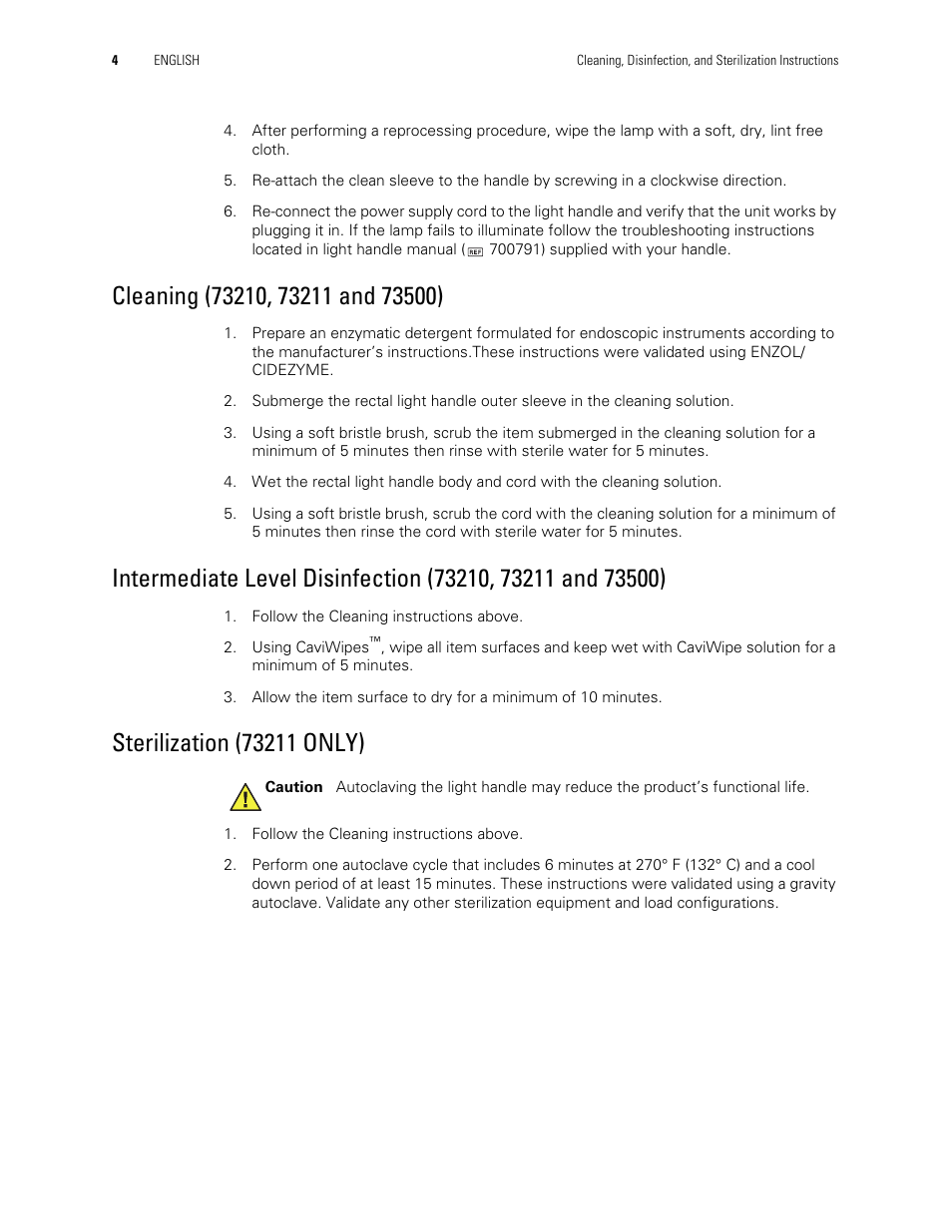 Welch Allyn Rigid Reusable & Single use Sigmoidoscopes, Anoscopes, Accessories - Cleaning, Disinfection, and Sterilization - User Manual User Manual | Page 6 / 12