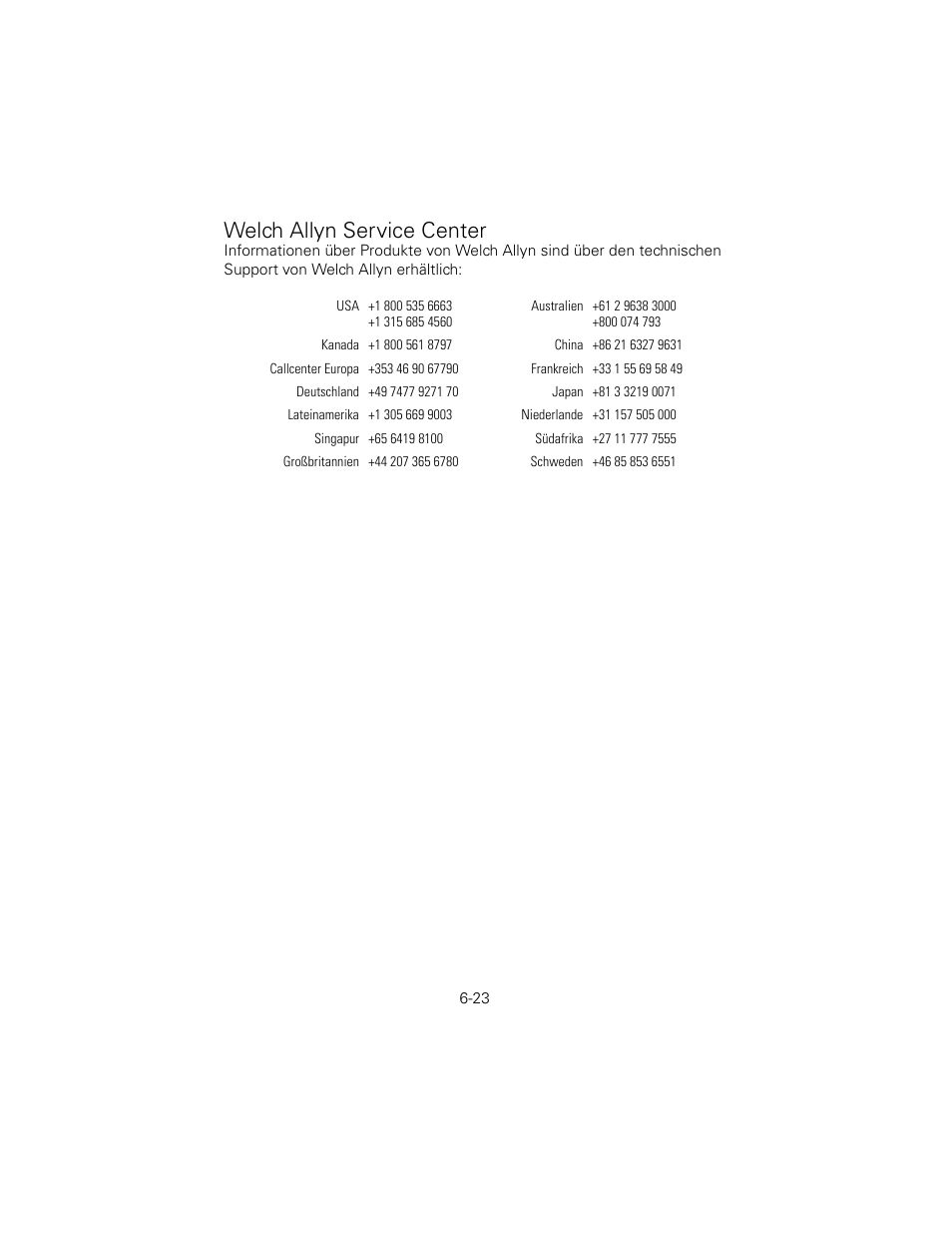 Welch allyn service center | Welch Allyn 6V Power Supply, Rectal Light Handle - User Manual User Manual | Page 147 / 240