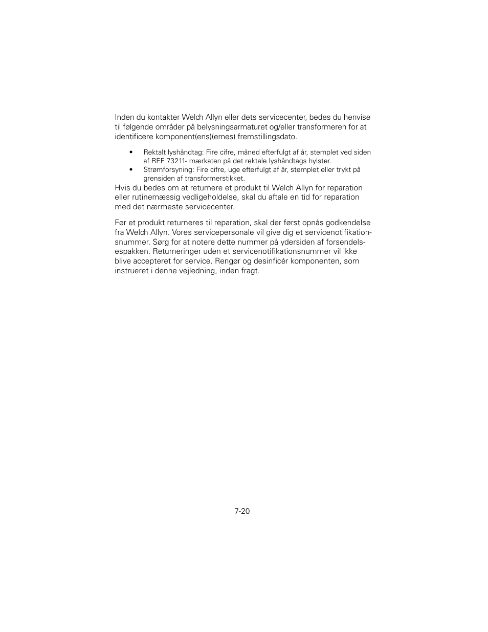 Welch Allyn 6V Power Supply, Rectal Light Handle - User Manual User Manual | Page 169 / 240