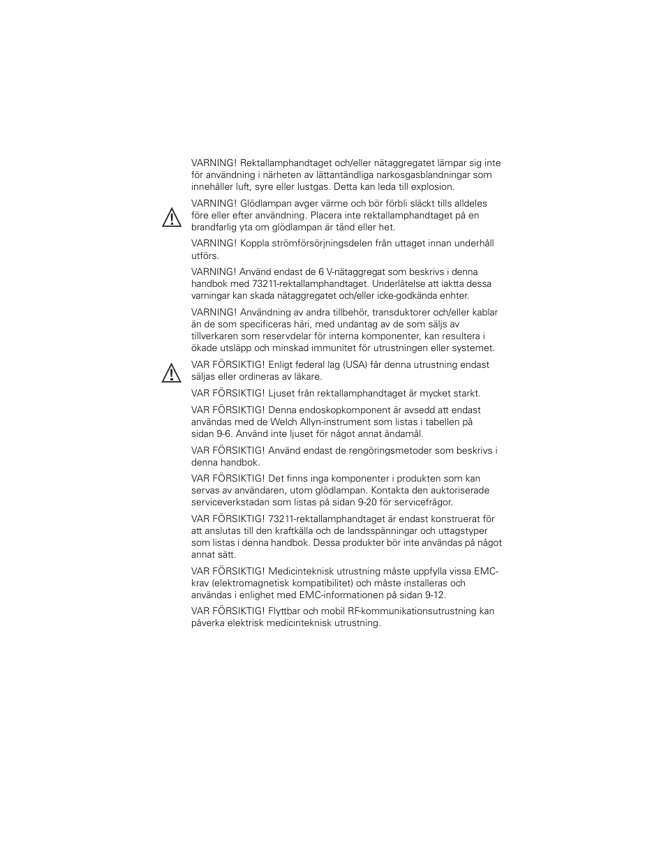 Welch Allyn 6V Power Supply, Rectal Light Handle - User Manual User Manual | Page 199 / 240