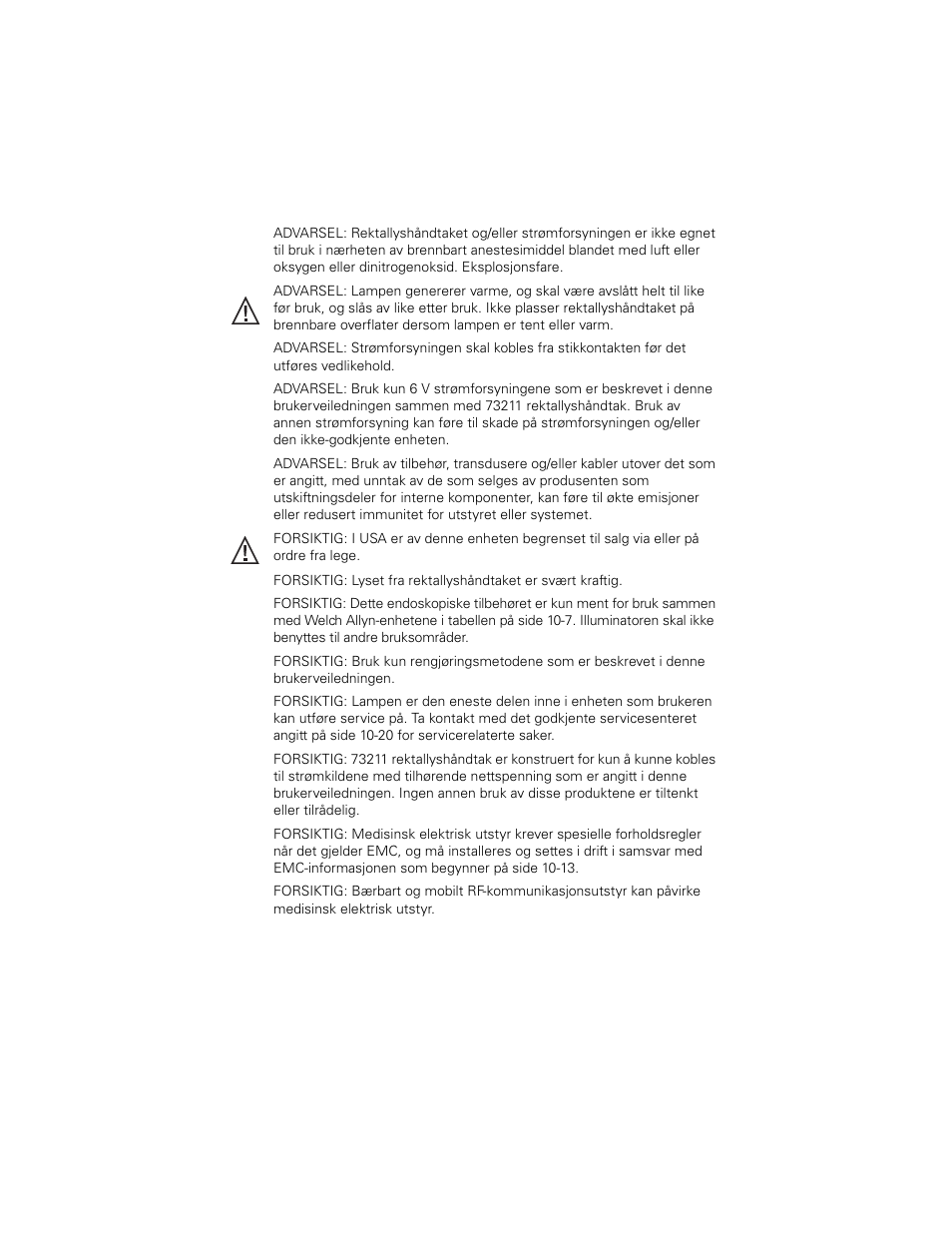 Welch Allyn 6V Power Supply, Rectal Light Handle - User Manual User Manual | Page 220 / 240