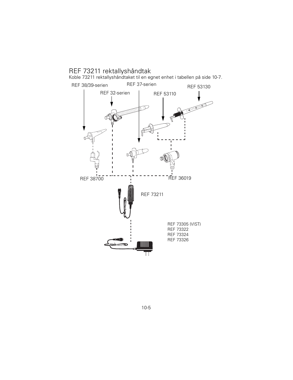 Ref 73211 rektallyshåndtak | Welch Allyn 6V Power Supply, Rectal Light Handle - User Manual User Manual | Page 223 / 240