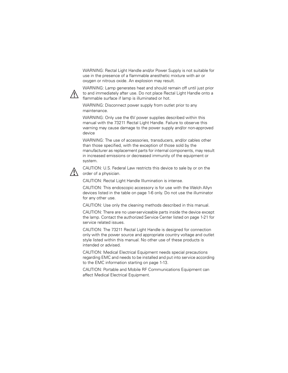Welch Allyn 6V Power Supply, Rectal Light Handle - User Manual User Manual | Page 5 / 240