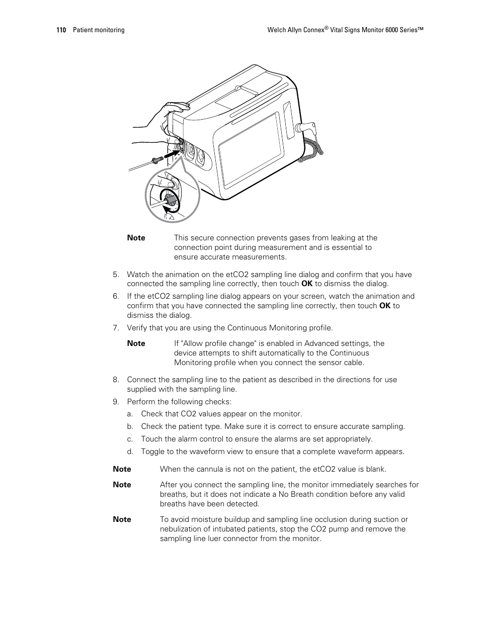 Welch Allyn 6000 Series Connex Vital Signs Monitor - User Manual User Manual | Page 116 / 245