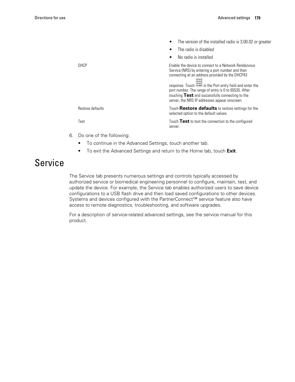 Service | Welch Allyn 6000 Series Connex Vital Signs Monitor - User Manual User Manual | Page 185 / 245