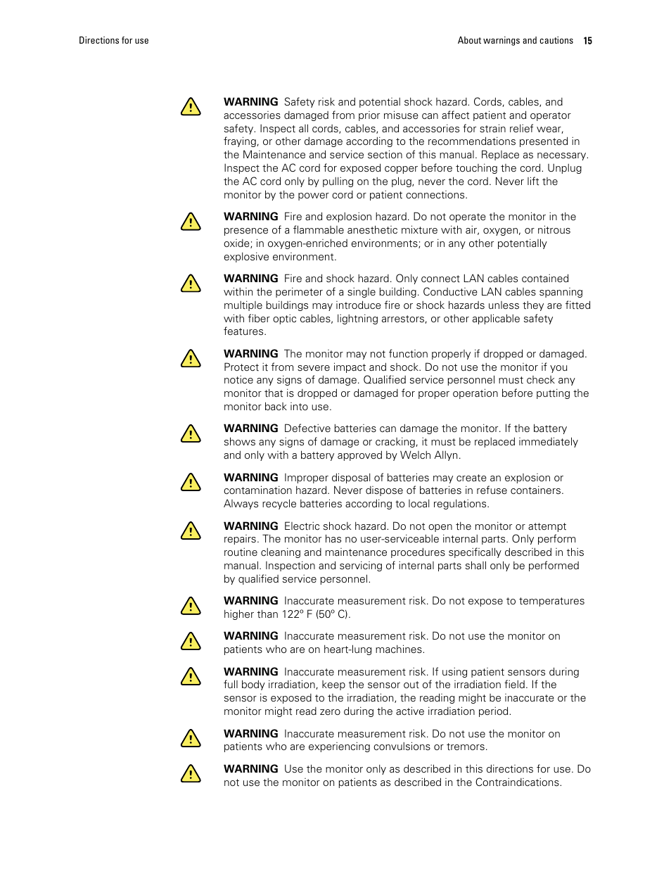 Welch Allyn 6000 Series Connex Vital Signs Monitor - User Manual User Manual | Page 21 / 245