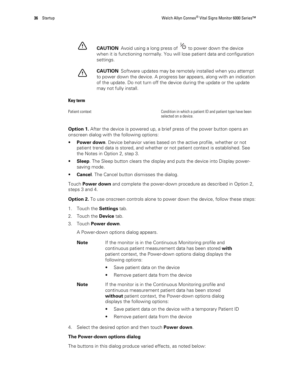 Welch Allyn 6000 Series Connex Vital Signs Monitor - User Manual User Manual | Page 42 / 245